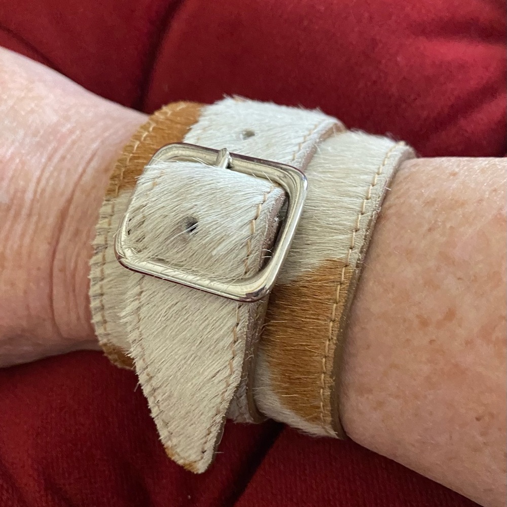 Printed Haircalf Leather Bracelet